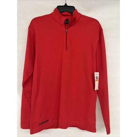 NEW NWT Red Spyder Men's Jacque Peak Cotton/Poly T-Neck SZ Small S Zip pullover - Picture 1 of 6